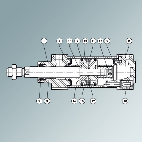 Metal Work Első fedél készlet 63 ISO 15552