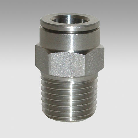 Metal Work Pneumatika rozsdamentes egyenes kúpos csatlakozó XR1/C 12-3/8" - AISI 316L