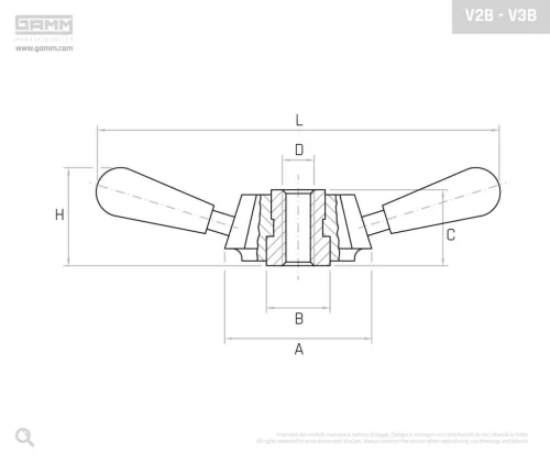 Gamm Kettő karos kerék V2B/230 M22