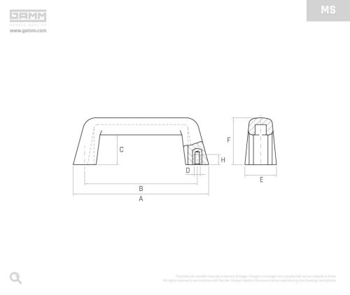 Gamm U alakú fogantyú MS/132 M8