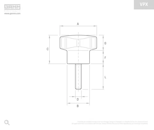 Gamm Marokcsavar VPX/40 M8X35