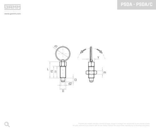 Gamm Pozícionáló csap PSDA/30/C M12