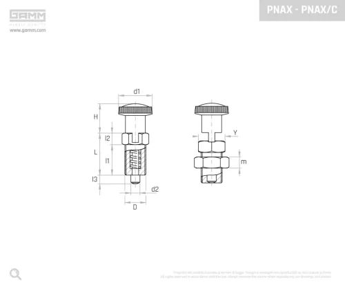 Gamm Pozícionáló csap PNAX/26/C   M12X1,5   /2
