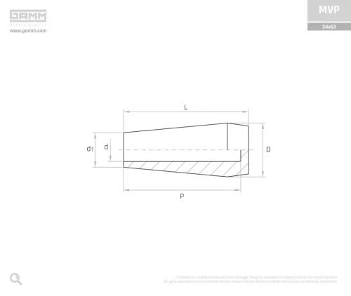 Gamm Kúpos markolat MVP/24X53 Ø10
