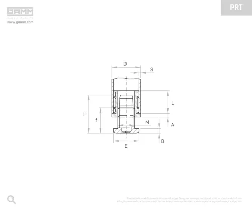 Gamm Állítható bordázott láb PRT32 M22X60