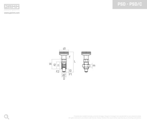 Gamm Pozícionáló csap PSD/12