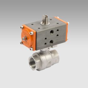   Metal Work "Rozsdamentes 2/2 1-1/4"" DN32 golyóscsap egyszeresműködésű forgatóművel"