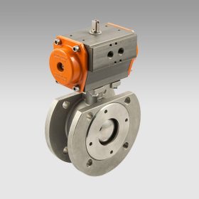   Metal Work "Rozsdamentes peremes 2/2 1-1/2"" DN40 golyóscsap kettősműködésű forgatóművel"