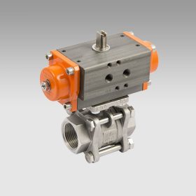   Metal Work "Rozsdamentes 3 részes 2/2 2-1/2"" DN65 golyóscsap kettősműködésű forgatóművel"